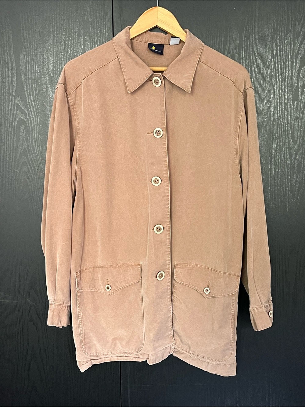 Liz Sport Light Brown Button-Front Jacket